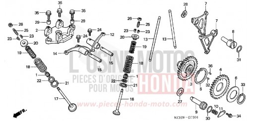 CAMSHAFT/VALVE (2) CG125M1 de 2001
